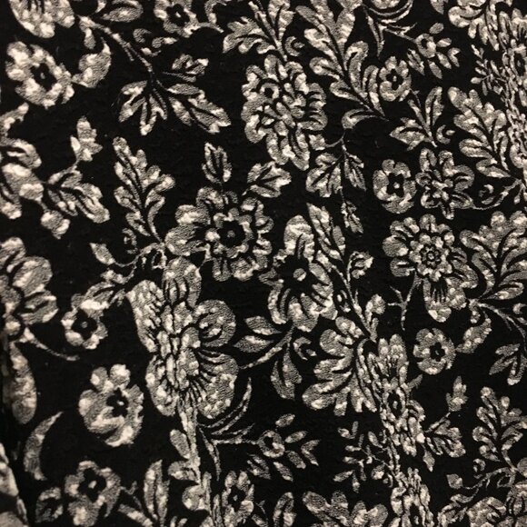 90s Vintage Floral Print Lacy 3/4 Sleeve Top - Picture 11 of 16